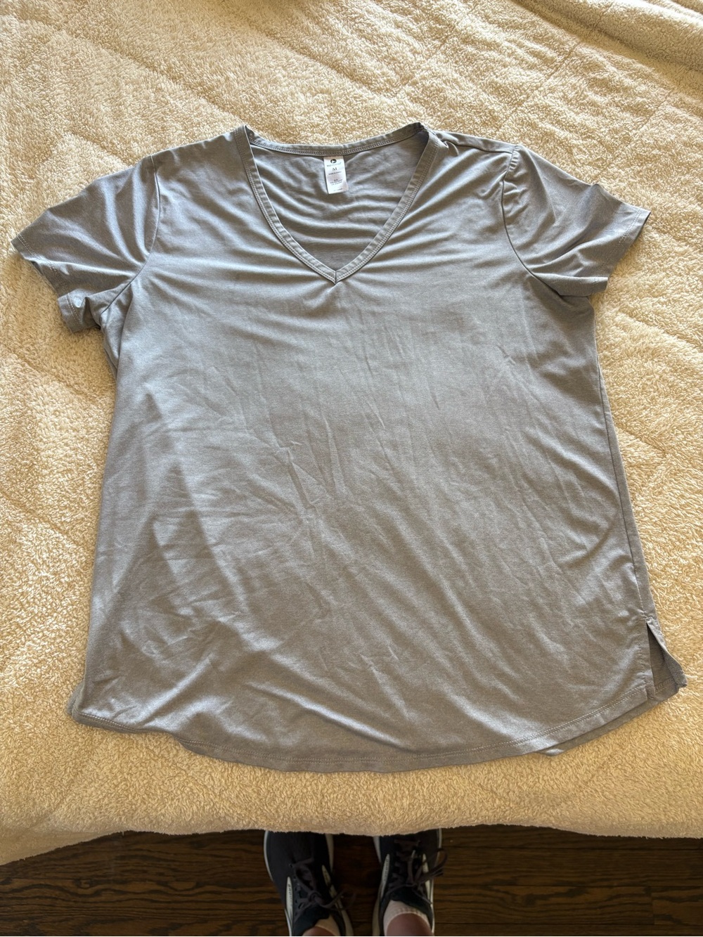 Classic V-Neck Short Sleeve Tee - Gray